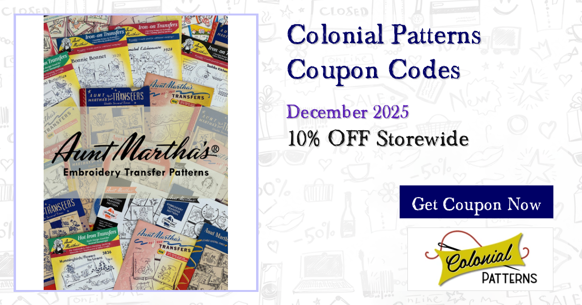 Limited Time Colonial Patterns Deals - Save 50% With Coupons Dec 2025