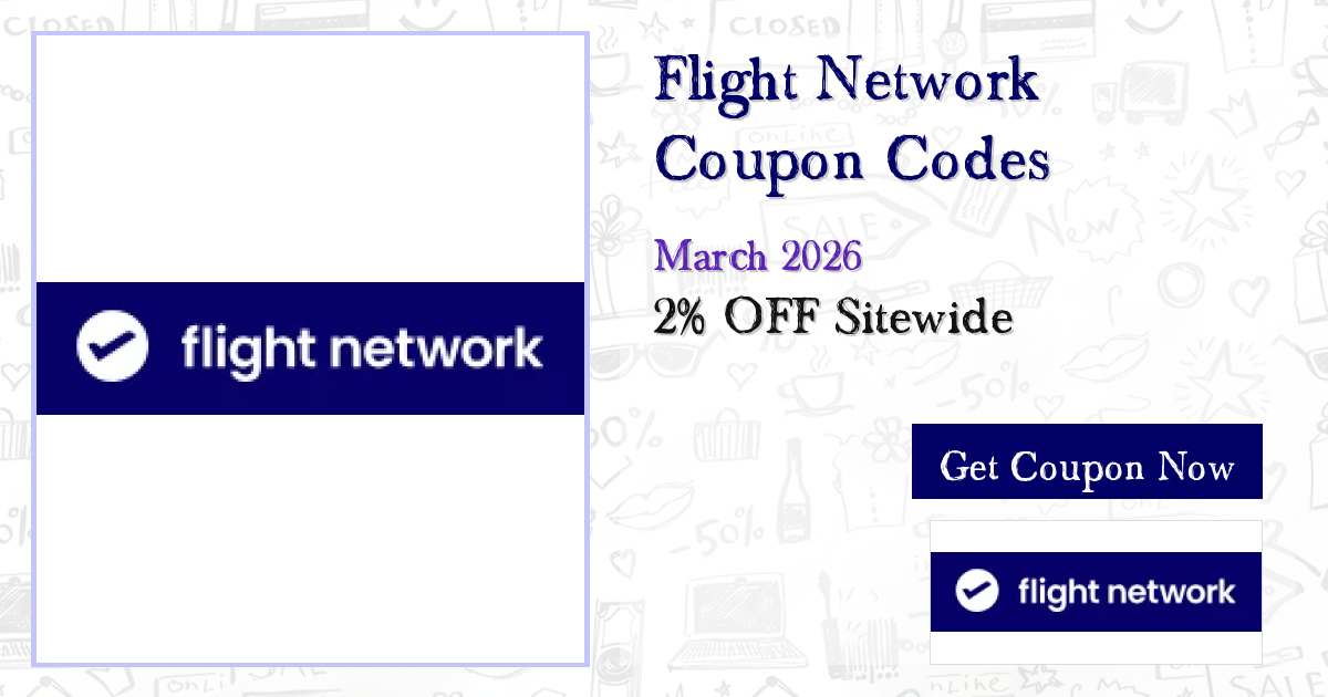 Verified Flight Network Coupons Mar 2026 - 70% OFF (5 Deals)