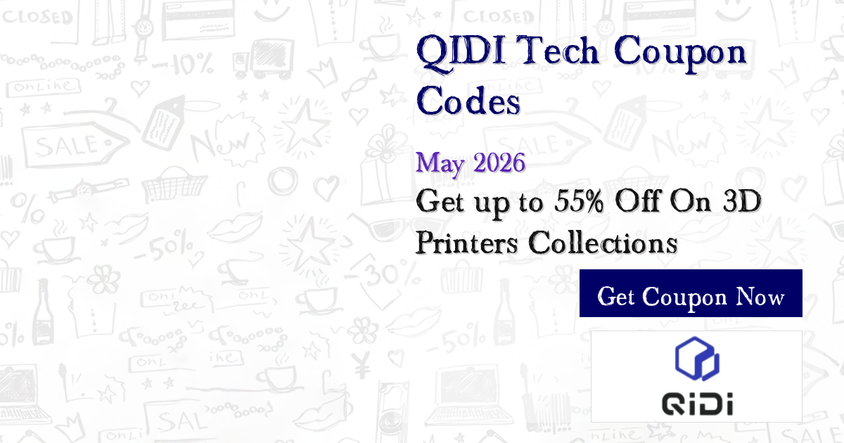 QIDI Tech Coupons May 2026 – Verified 55% OFF Codes (27 Active)